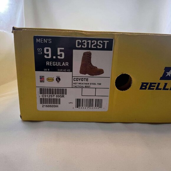 BELLEVILLE MILITARY BOOTS SIZE 10 W  HOT WEATHER/STEEL TOE/SAGE..LEATHER/NYLON - Picture 3 of 5